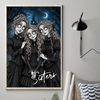 Custom Photo Gothic Vertical Poster - Personalized Best Friend Halloween Birthday Gifts For Women, Besties, Sisters, BFF - Forever Bound, Sisterly Souls