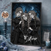 Custom Photo Gothic Vertical Poster - Personalized Best Friend Halloween Birthday Gifts For Women, Besties, Sisters, BFF - Forever Bound, Sisterly Souls