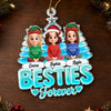 Custom Sea Glass Acrylic Ornament - Personalized Best Friend Christmas Birthday Gifts For Women, Besties, Sisters, BFF - Sweet Moments, Best Friends