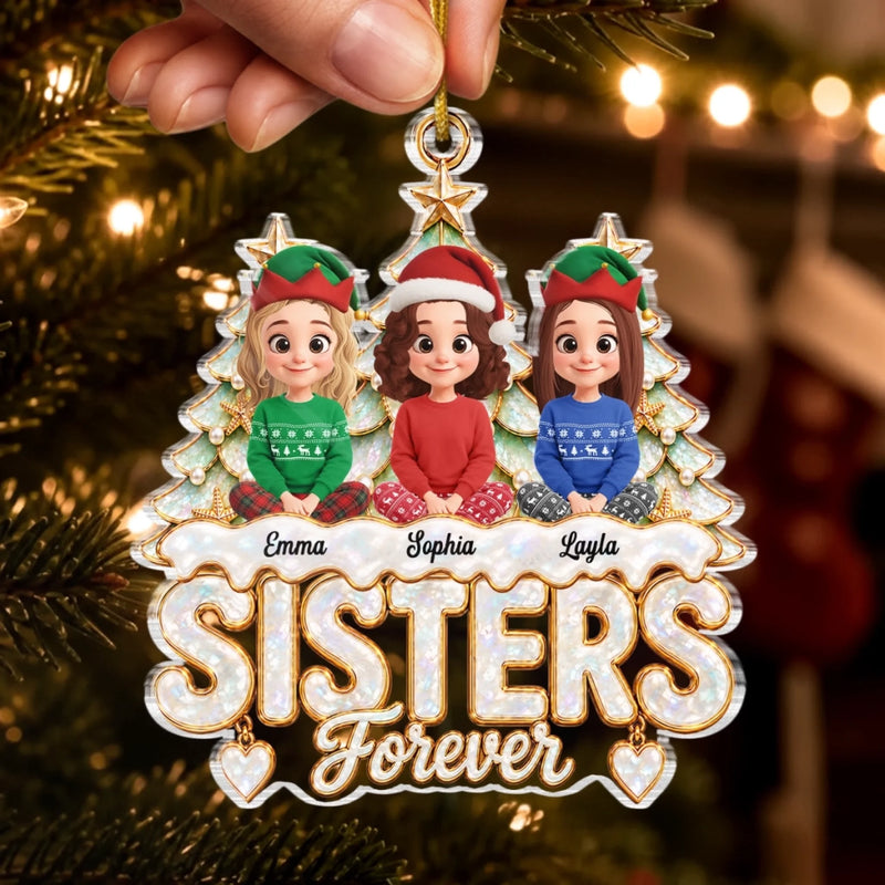 Custom Acrylic Ornament - Personalized Best Friend Christmas Birthday Gifts For Women, Besties, Sisters, BFF - Joyful Season With You
