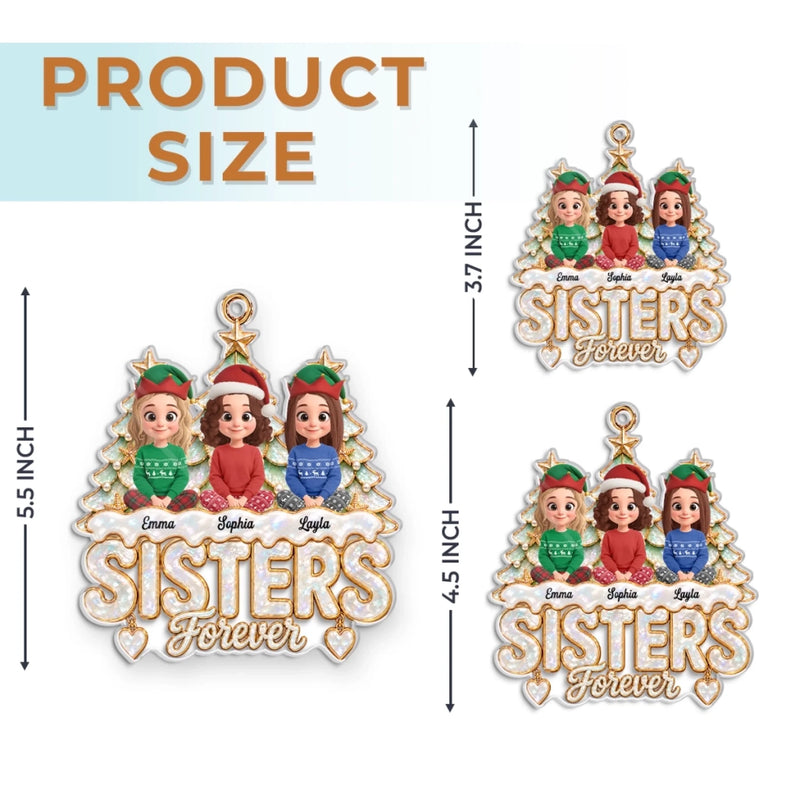 Custom Acrylic Ornament - Personalized Best Friend Christmas Birthday Gifts For Women, Besties, Sisters, BFF - Joyful Season With You