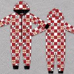 Custom Photo Onesie Pajamas - Personalized Christmas Birthday Gifts For Dog Cat Lovers, Dog Dad And Mom, Cat Owners -  Sleep, Eat, Repeat
