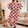 Custom Photo Onesie Pajamas - Personalized Christmas Birthday Gifts For Dog Cat Lovers, Dog Dad And Mom, Cat Owners -  Sleep, Eat, Repeat