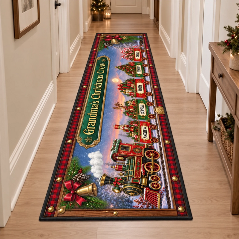 Custom Runner Rug - Personalized Christmas Birthday Gifts For Mom, Dad, Brother, Sister - Our Favorite Time Together