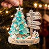 Custom Sea Glass Acrylic Ornament - Personalized Christmas Birthday Gifts For Mom, Dad, Brother, Sister - Christmas Memories To Treasure