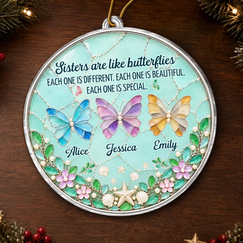 Custom Acrylic Ornament - Personalized Best Friend Christmas Birthday Gifts For Women, Besties, Sisters, BFF - A Sisterly Bond Like No Other