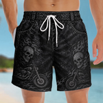 Custom Funny Men Swim Trunks - Personalized Summer Vacation And Travel Gifts For Husband, Son, Grandson, Brother, Grandpa, Dad, Yourself - Born To Ride In Style