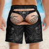 Custom Funny Men Swim Trunks - Personalized Summer Vacation And Travel Gifts For Husband, Son, Grandson, Brother, Grandpa, Dad, Yourself - Born To Ride In Style