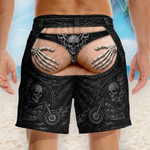 Custom Funny Men Swim Trunks - Personalized Summer Vacation And Travel Gifts For Husband, Son, Grandson, Brother, Grandpa, Dad, Yourself - Born To Ride In Style