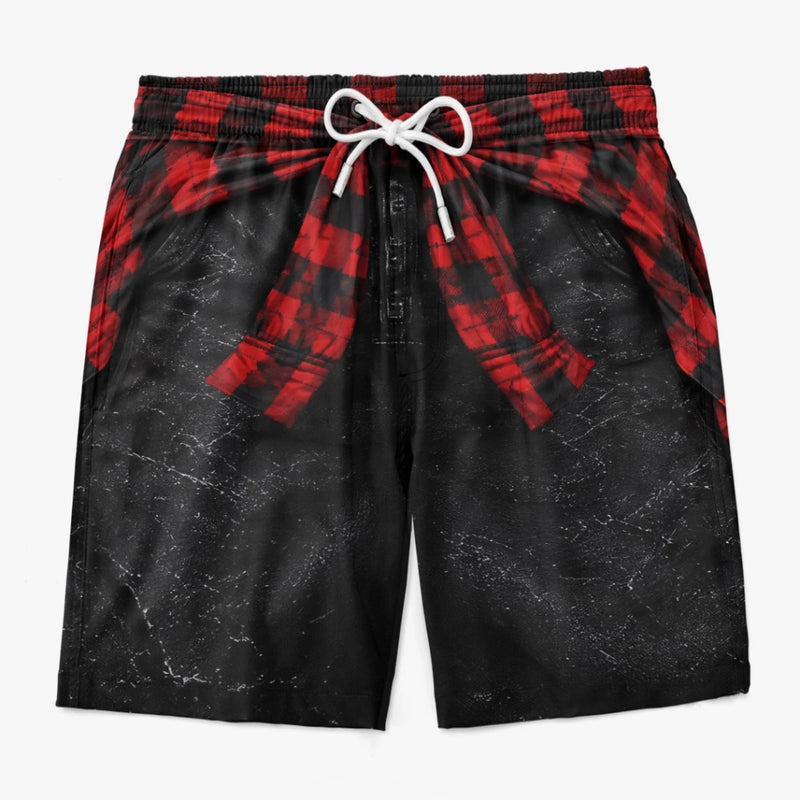 Custom Funny Men Swim Trunks - Personalized Summer Vacation And Travel Gifts For Husband, Son, Grandson, Brother, Grandpa, Dad, Yourself - Looking Good From The Back