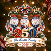 Custom Acrylic Ornament - Personalized America 250th Anniversary Christmas Gifts For Mom, Dad, Brother, Sister - Winter Wishes