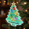 Custom Sea Glass Acrylic Ornament - Personalized Christmas Birthday Gifts For Mom, Dad, Brother, Sister - Pure Holiday Joy