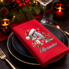 Custom Snowman Cotton Napkin - Personalized Christmas Birthday Gifts For Mom, Dad, Brother, Sister - Joy Looks Good On Everyone