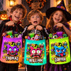 Custom Monster LED Light Bucket Bag - Personalized Halloween Birthday Gifts For Kids - Monster Candy Hunter