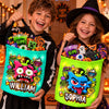 Custom Monster LED Light Bucket Bag - Personalized Halloween Birthday Gifts For Kids - Monster Candy Hunter