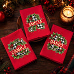 Custom Cotton Napkin - Personalized Christmas Birthday Gifts For Mom, Dad, Brother, Sister - Cozy Nights Merry Lights