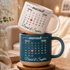 Custom First Christmas Pottery Mug - Personalized  Anniversary Christmas Wedding Gifts For Husband And Wife, Him And Her - Forever Our Special Date
