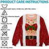 Custom Funny Ugly Sweatshirt - Personalized Christmas Birthday Gifts For Wife, Daughter, Besties, Sisters, Granddaughter, Grandma, Mom, Yourself - Santa's Cheekiest Helper