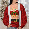 Custom Funny Ugly Sweatshirt - Personalized Christmas Birthday Gifts For Wife, Daughter, Besties, Sisters, Granddaughter, Grandma, Mom, Yourself - Santa's Cheekiest Helper