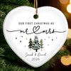 Custom Mr Mrs Ceramic Ornament - Personalized Christmas First Christmas Keepsake Gifts For Husband And Wife - Love Found In The Tide