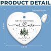 Custom Mr Mrs Ceramic Ornament - Personalized Christmas First Christmas Keepsake Gifts For Husband And Wife - Love Found In The Tide