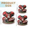 Custom America Football Acrylic Ornament - Personalized Christmas Birthday Gifts For America Football Lovers, Sports Fans, Sports Lovers - Born To Play Hard Always