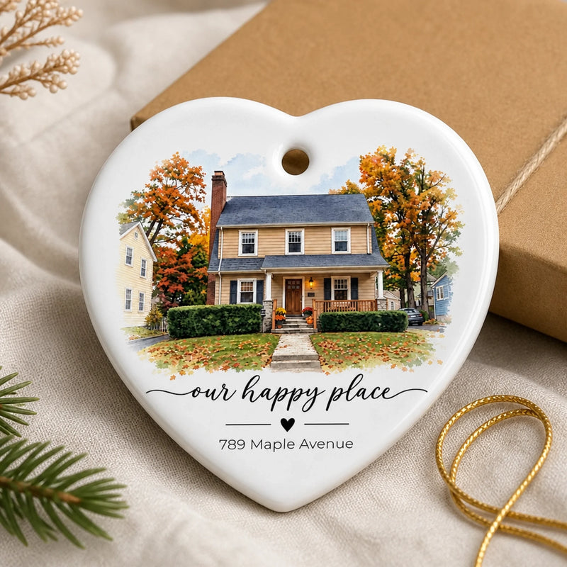 Custom New Home Ceramic Ornament - Personalized Anniversary Christmas Newly Wed Gifts For Husband And Wife, Him And Her - Love You As Always