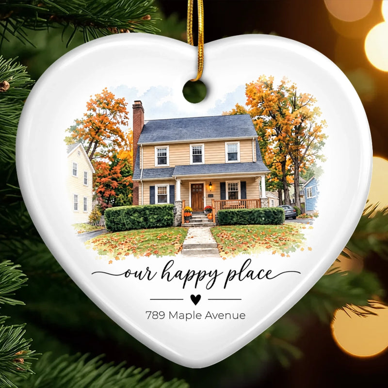 Custom New Home Ceramic Ornament - Personalized Anniversary Christmas Newly Wed Gifts For Husband And Wife, Him And Her - Love You As Always