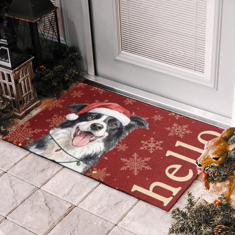 Custom Photo Home Decor Decorative Mat - Personalized  Christmas Birthday Gifts For Dog Cat Lovers, Dog Dad And Mom, Cat Owners - Merry Paws
