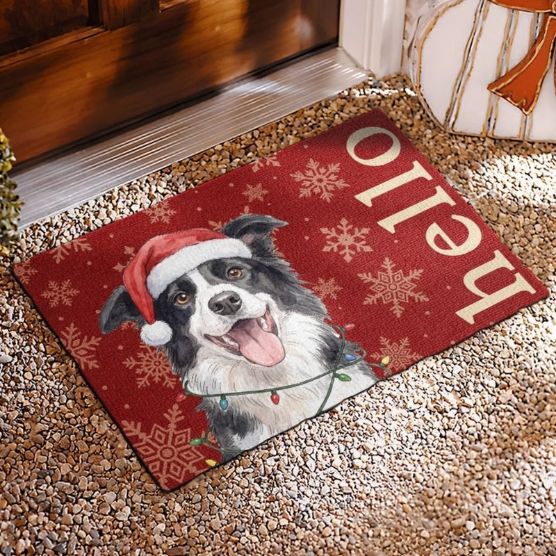Custom Photo Home Decor Decorative Mat - Personalized  Christmas Birthday Gifts For Dog Cat Lovers, Dog Dad And Mom, Cat Owners - Merry Paws