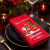 Custom Cotton Napkin - Personalized Christmas Birthday Gifts For Mom, Dad, Brother, Sister - Wrapped Up In Holiday Joy