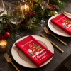 Custom Cotton Napkin - Personalized Christmas Birthday Gifts For Mom, Dad, Brother, Sister - Wrapped Up In Holiday Joy