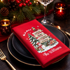 Custom Snowman Cotton Napkin - Personalized Christmas Birthday Gifts For Mom, Dad, Brother, Sister - Making Spirits Bright Tonight