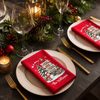 Custom Snowman Cotton Napkin - Personalized Christmas Birthday Gifts For Mom, Dad, Brother, Sister - Making Spirits Bright Tonight