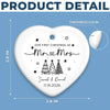 Custom Mr & Mrs Ceramic Ornament - Personalized First Holiday Married Keepsake, First Christmas Married Gift For Husband And Wife - Love You As Always