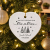 Custom Mr & Mrs Ceramic Ornament - Personalized First Holiday Married Keepsake, First Christmas Married Gift For Husband And Wife - Love You As Always