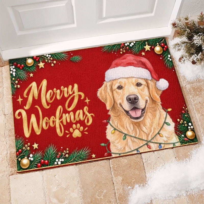 Custom Photo Home Decor Decorative Mat - Personalized  Christmas Birthday Gifts For Dog Cat Lovers, Dog Dad And Mom, Cat Owners - Have A Pawsome Christmas
