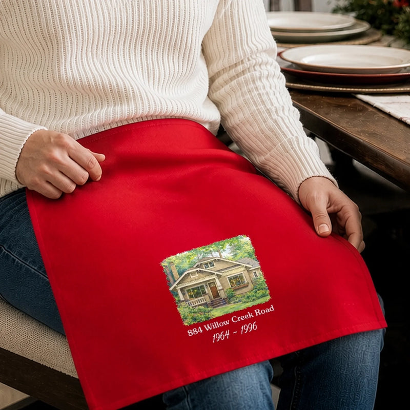 Custom Photo Cotton Napkin - Personalized Christmas Birthday Gifts For Mom, Dad, Brother, Sister - Our First Home