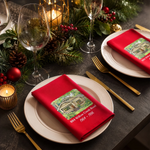 Custom Photo Cotton Napkin - Personalized Christmas Birthday Gifts For Mom, Dad, Brother, Sister - Our First Home