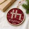 Custom Scrabble Wood Ornament - Personalized Christmas Birthday Gifts For Mom, Dad, Brother, Sister, Kids - Love Spelled The Family Way