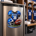 Custom America Football Magnetic Sheet - Personalized Birthday Gifts For America Football Lovers, Sports Fans, Sports Lovers - Work Hard Play Harder Always
