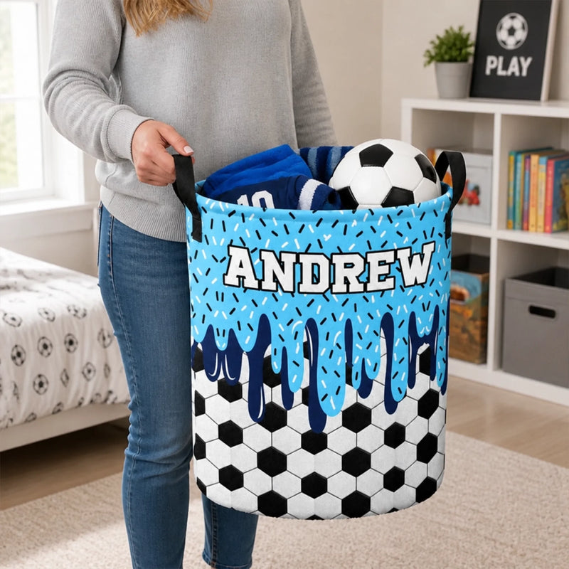 Custom Sport Laundry Basket - Personalized Birthday Gifts For Sports Fans, Sports Lovers, Kids - Play Like A Pro