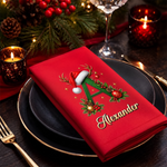 Custom Cotton Napkin - Personalized Christmas Birthday Gifts For Mom, Dad, Brother, Sister - Warm Wishes For The Season
