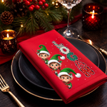 Custom Cotton Napkin - Personalized Christmas Birthday Gifts For Mom, Dad, Brother, Sister - Merry And Bright All Season