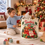 Custom Laundry Basket - Personalized Christmas Birthday Gifts For Kids - Santa's Special Delivery