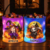 Custom Photo LED Light Bucket Bag - Personalized Halloween Birthday Gifts For Kids - Little Monsters Come Out Tonight