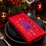 Custom Cotton Napkin - Personalized Christmas Birthday Gifts For Mom, Dad, Brother, Sister - Love Grows Around The Christmas Tree