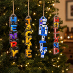 Custom Letter Wooden Ornament - Personalized Christmas Birthday Gifts For Mom, Dad, Brother, Sister, Kids, Sports Fans, Sports Lovers - Level Up Your Daily Fun