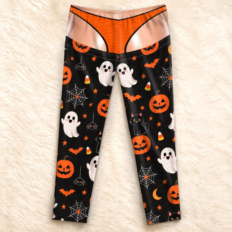 Custom Pajama Pants - Personalized Halloween Gifts For Wife, Daughter, Besties, Sisters, Granddaughter, Grandma, Mom, Yourself - Unapologetically Spooky Today