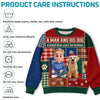 Custom Ugly Sweatshirt - Personalized Christmas Birthday Gifts For Dog Cat Lovers, Dog Dad And Mom, Cat Owners - Best Friend In Winter